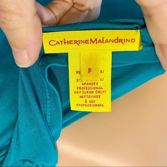 CATHERINE MALANDRINO SZ S ROUCHED SIDE TIE DRESS - Picture 10 of 11